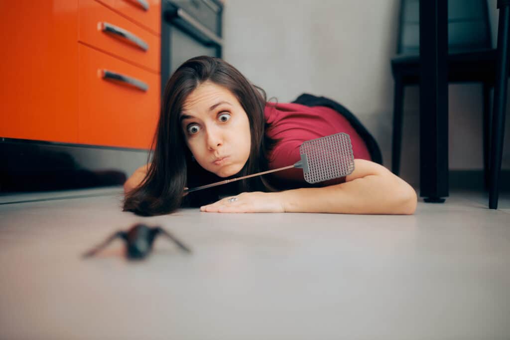 femme peur araignée