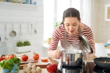 Woman Is Preparing Proper Meal