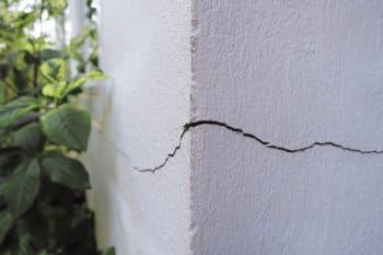 Cracked Concrete Building Wall Corner