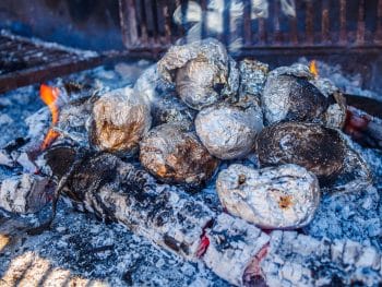 pommes de terre poêle à bois