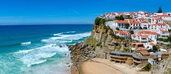 Panoramic View Of Beautiful Coastal View Of Praia Azenhas Do Ma