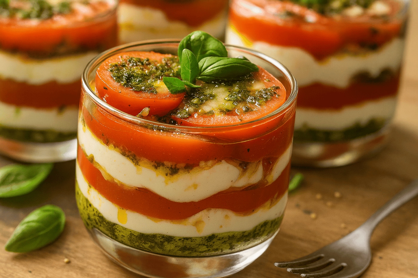 Tiramisu salé tomate, mozzarella & basilic : l'Italie dans votre assiette