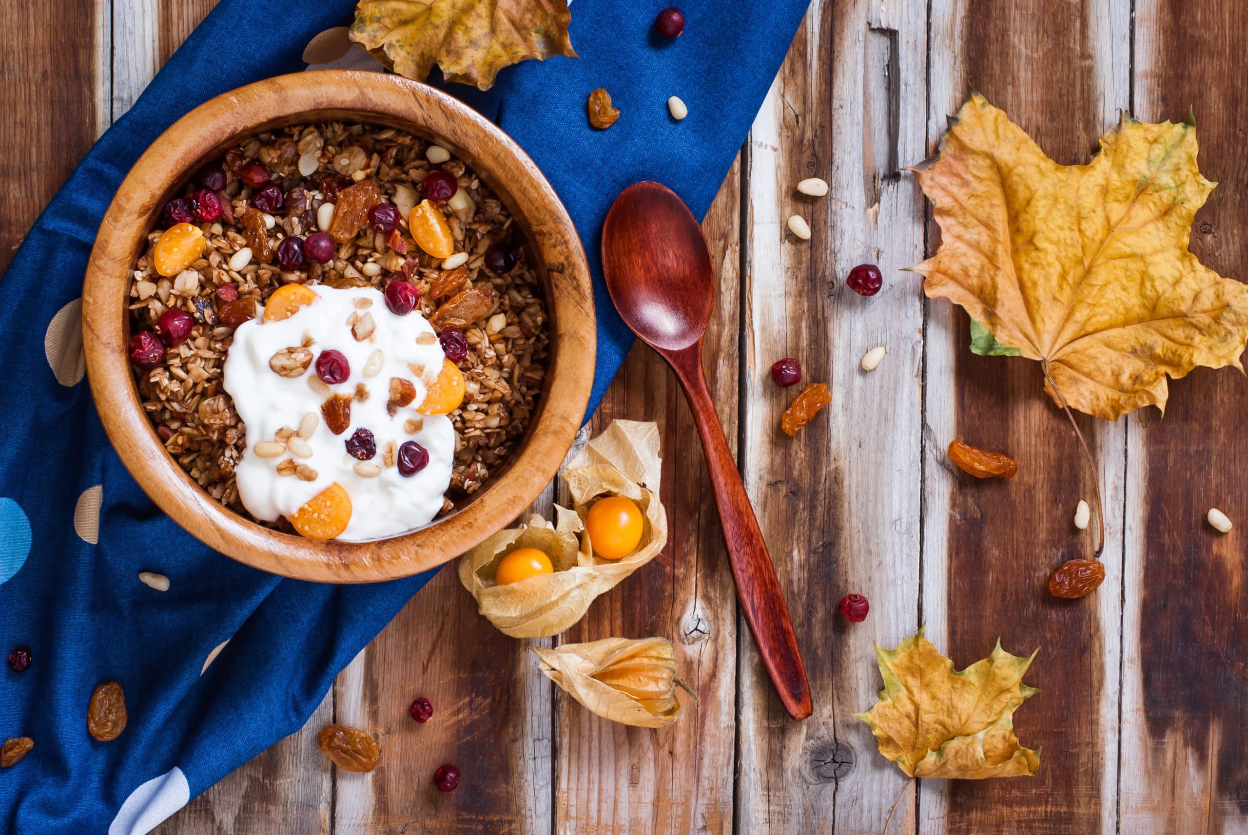La base du granola façon feuillage d'automne