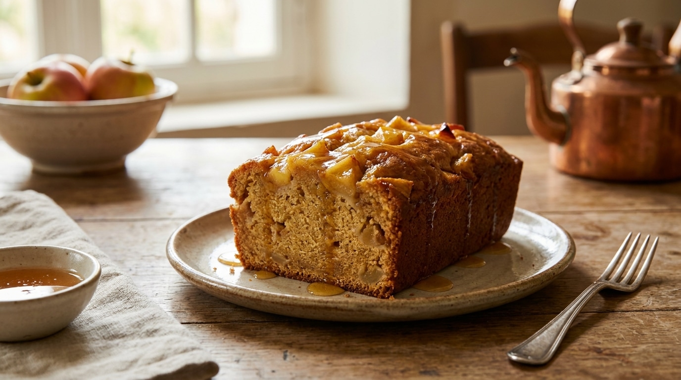 Ce Cake Pommes Miel Ultra Moelleux A Une Texture Qui Rappelle Instantanement Les Gouters Prepares Chez Mamie Apres Lecole Featured