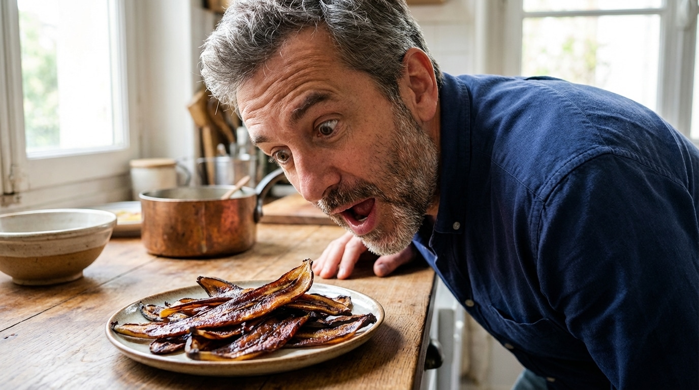 Jai Longtemps Jete Cette Partie De La Banane Sans Savoir Quelle Pouvait Remplacer Le Bacon Le Resultat Est Bluffant De Croustillant Featured