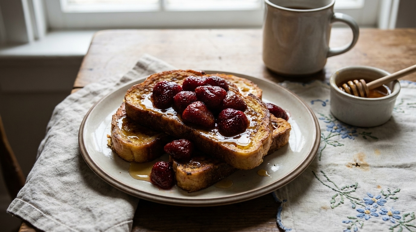 Le Pain Perdu Le Plus Addictif Du Printemps Ajoutez Des Fraises Caramelisees Comme Ca Et Vous Ne Pourrez Pas Resister Featured