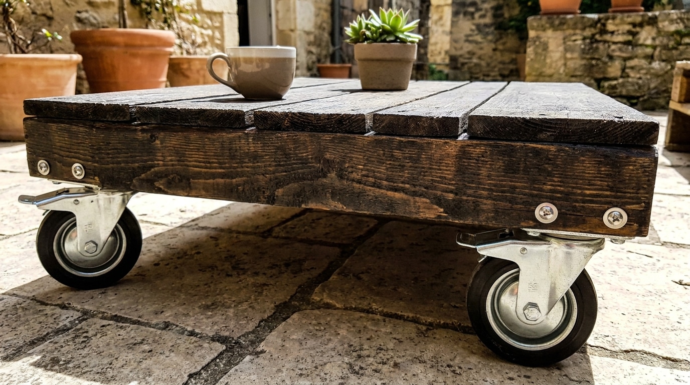 Son Idee De Genie Simple A Realiser Lui Permet De Construire Une Table Basse Dexterieur Geniale Featured