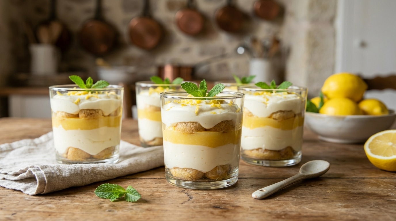 Cremeuses Sous La Cuillere Et Acidulees Ces Verrines De Tiramisu Citron Vous Feront Oublier La Tarte Meringuee Featured