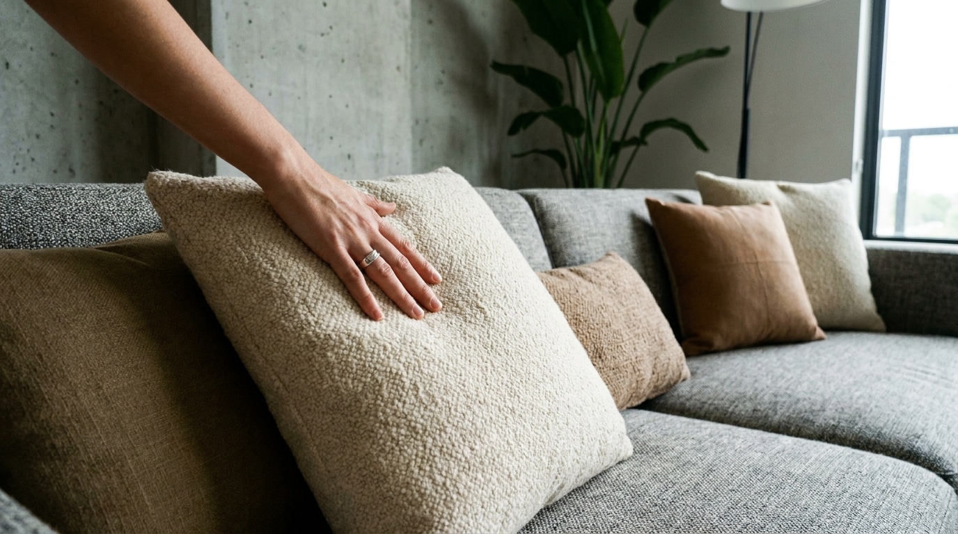 Fini Les Coussins Sur Le Canape Ce Textile Venu De Lhotellerie Simpose Comme Le Seul Accessoire A Afficher Featured