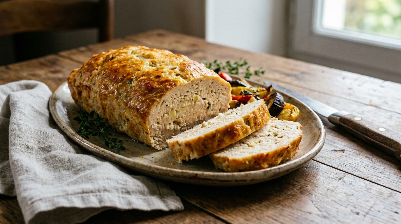 Moelleux A Coeur Dore Dessus Parfume A Lail Le Pain De Viande Au Poulet Que Toute La Famille Sarrache Featured