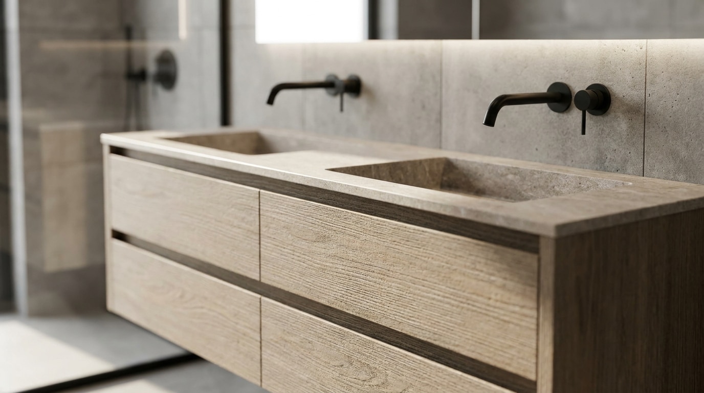 Plus Personne Ne Suspend Son Meuble De Salle De Bain Voici Ce Que Les Pros Installent A La Place Sans Percer Un Trou Featured