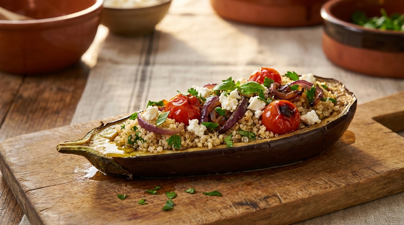 Une Envie De Douceur Ce Soir Cette Aubergine Fondante Au Quinoa Va Devenir Le Nouveau Rituel Des Beaux Jours Featured