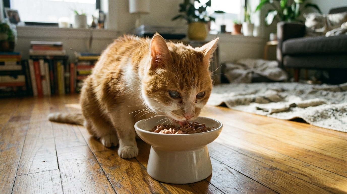 Votre Chat Mange Au Sol Et Vous Culpabilisez Ce Que Les Veterinaires Verifient Avant De Recommander Une Gamelle Surelevee Featured