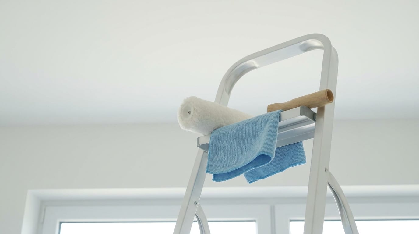 Vous Ruinez La Peinture De Vos Plafonds Sans Le Savoir Cette Routine Surprenante Des Artisans Neutralise Instantanement La Moindre Trace Featured