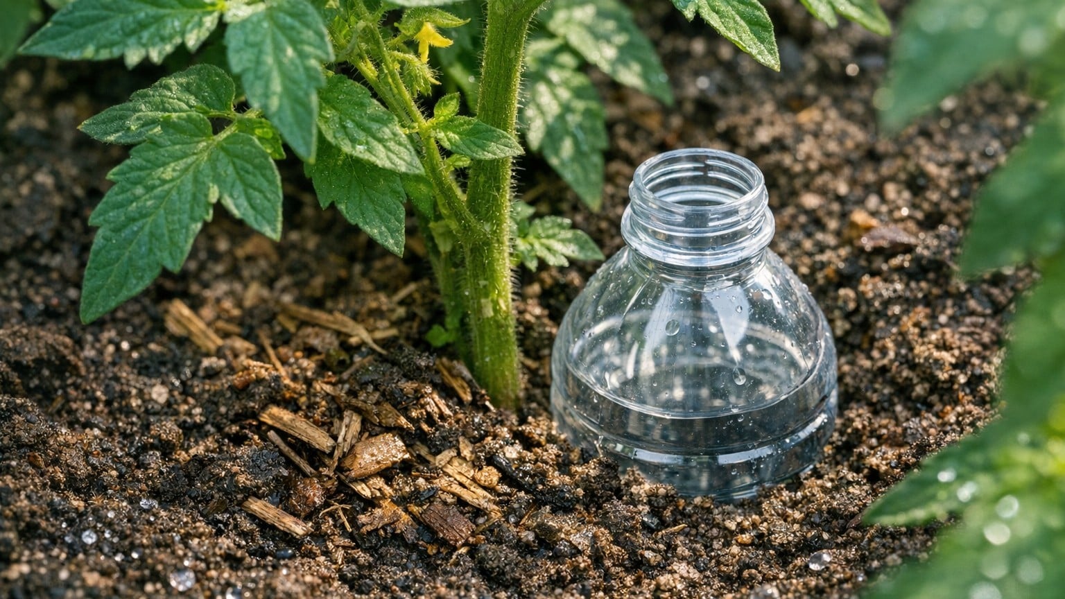 Cet objet enterré entre vos tomates suffit à les garder hydratées tout l'été sans y passer vos soirées
