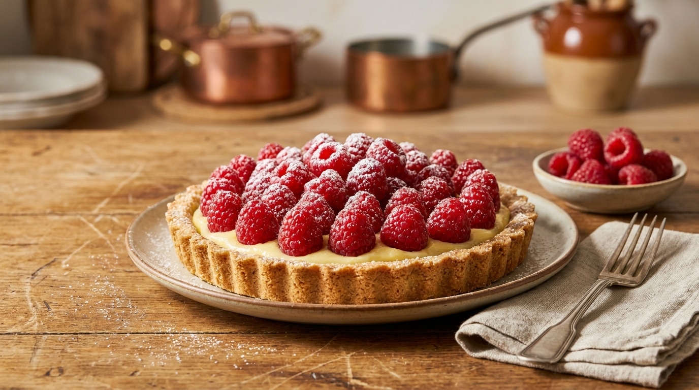 Cette Authentique Tarte Aux Framboises Cache Une Garniture Si Onctueuse Quelle Va Faire Chavirer Le Coeur De Vos Invites Featured