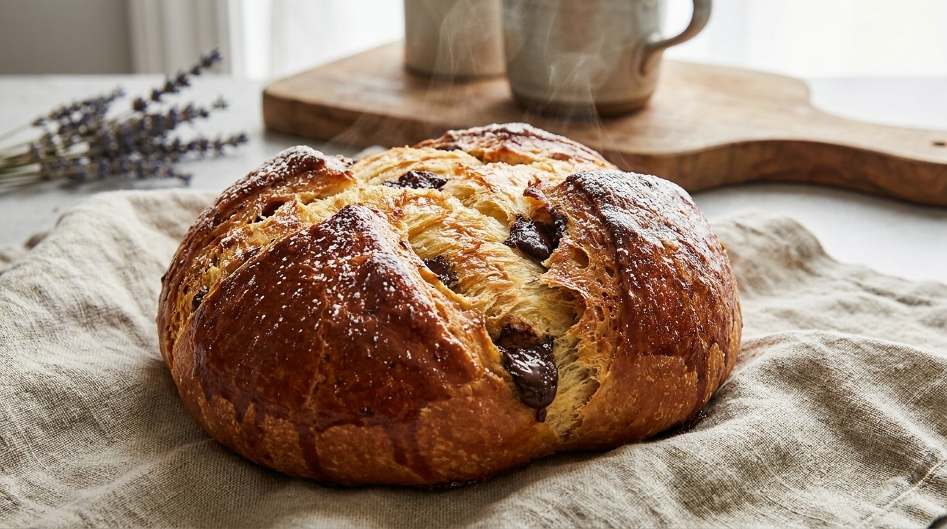Cette Brioche Au Chocolat Gonfle Au Four Sans Le Moindre Petrissage Et Disparait Plus Vite Quelle Na Mis A Cuire Featured