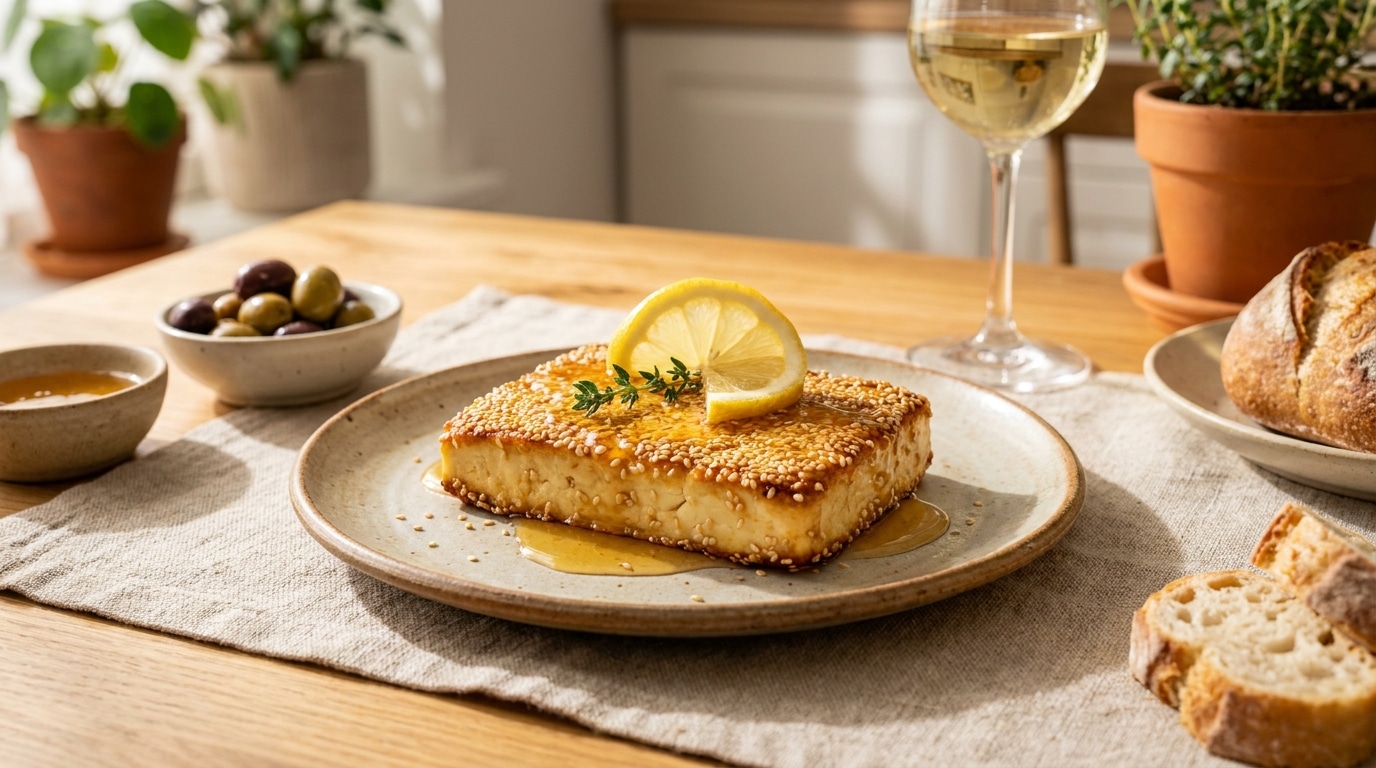 Croustillante Dehors Fondante Dedans Cette Feta Poelee Au Miel A La Grecque Est La Star De Tous Mes Aperitifs Dete Featured