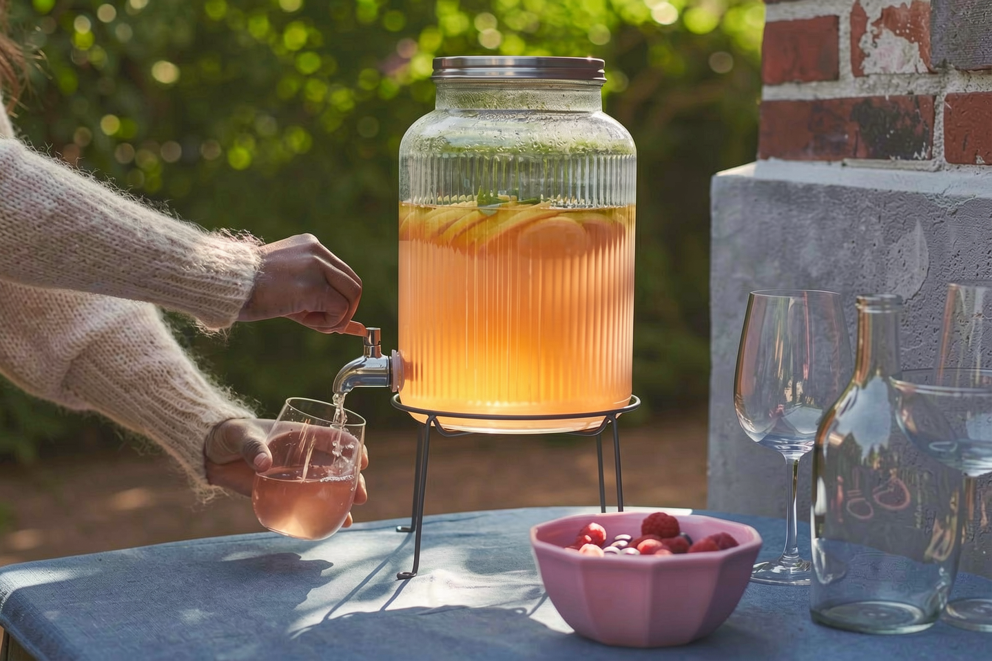 Depuis Que Jai Pose Cette Fontaine A Boisson A 2499 E Sur La Table Mes Petits Enfants Ne Quittent Plus Le Jardin Featured