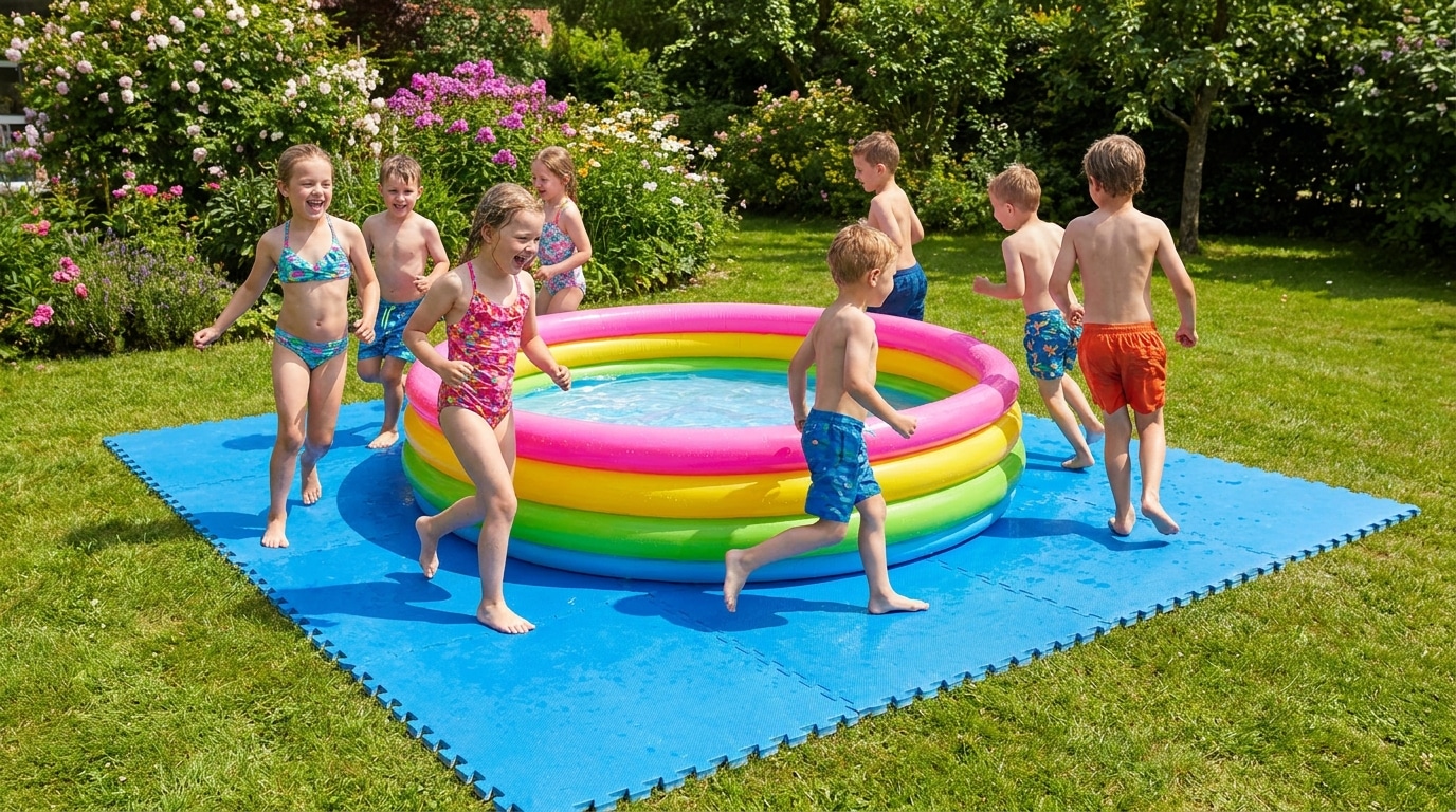 Fini La Peur Que Les Petits Enfants Glissent Pres De La Piscine Ces Dalles Action A 330 E Suffisent Featured
