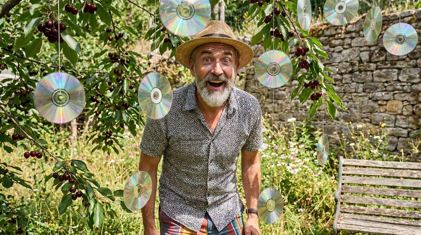 Il A Accroche De Vieux Cd Dans Son Cerisier Quand Je Suis Alle Voir Ce Que Ca Donnait Je Nen Revenais Pas Featured