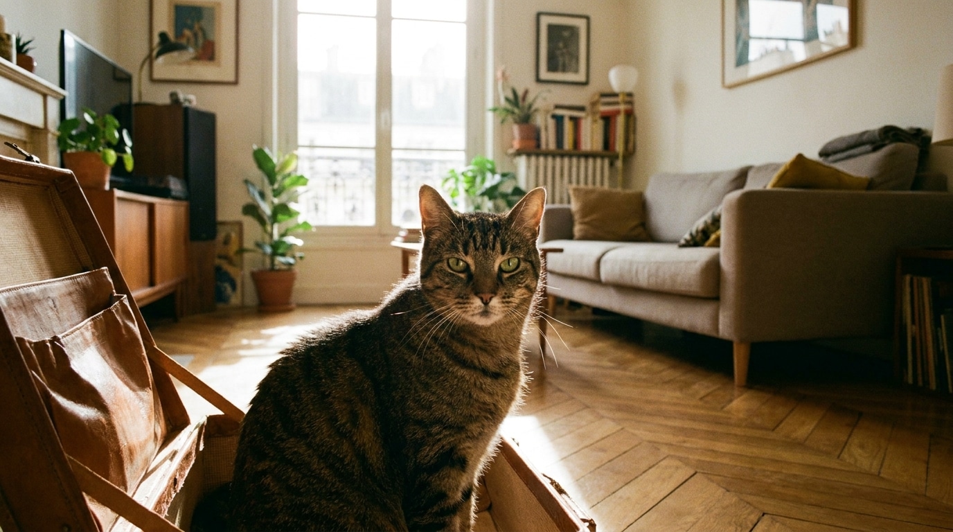 Je Sortais Discretement Ma Valise Du Placard La Veille Du Depart En Croisant Le Regard De Mon Chat Jai Compris Quil Avait Tout Devine Et Quil Netait Pas Content Featured