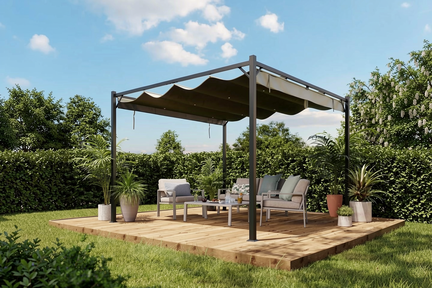 La Canicule Mavait Chasse De Ma Terrasse Cette Pergola Autoportante En Promo Chez Castorama Ma Rendu Ma Terrasse Featured