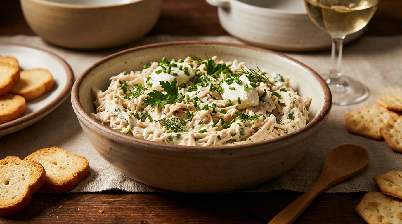 La Parade Parfaite Contre Les Aperos Ennuyeux Cette Tartinade De Poulet Express Aux Herbes Que Toute La Tablee Va Adorer Saucer Featured