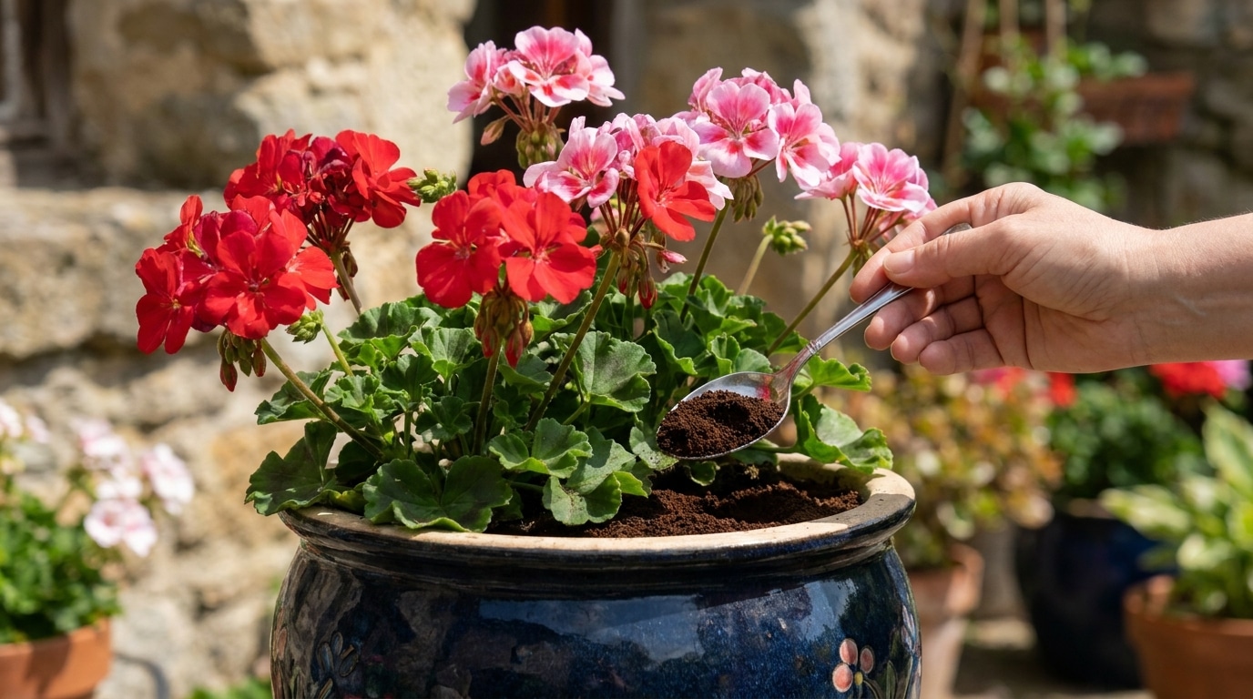 Les Anciens Versaient Toujours Une Cuillere De Ca Sur Leurs Geraniums En Juin La Raison Oubliee Refait Surface En 2026 Featured