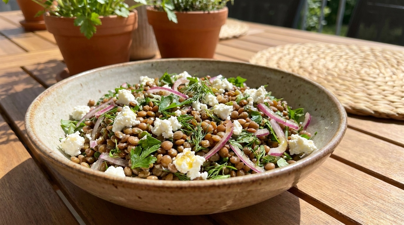 Les Gens En Bonne Sante Misent Sur Cette Salade De Lentilles Fraiche Qui Rassasie Sans Alourdir Le Dejeuner En Ete Featured