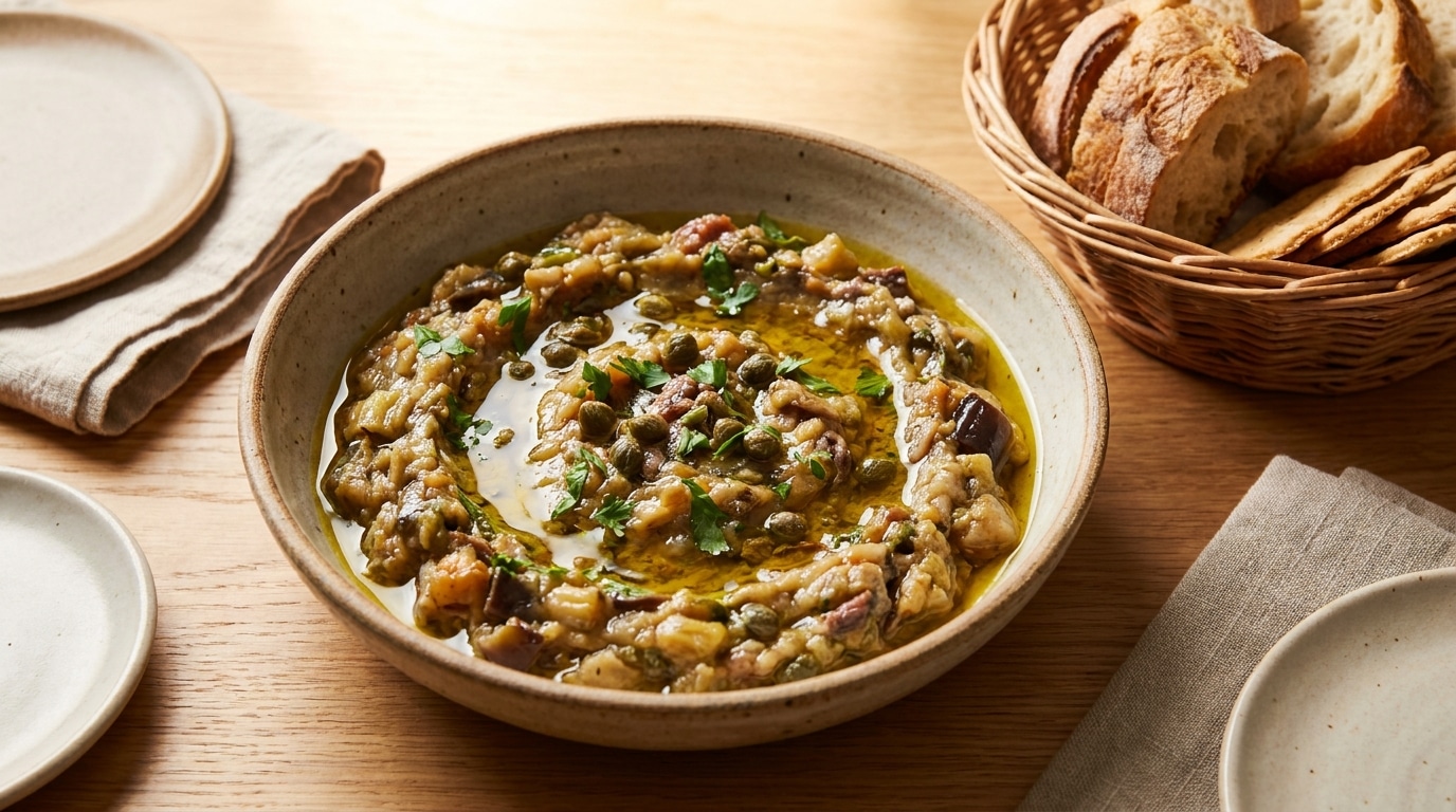 Marre Des Aperos Monotones Ce Mois Ci Osez Cette Mixture Mediterraneenne Aubergine Anchois Pleine De Caractere Featured