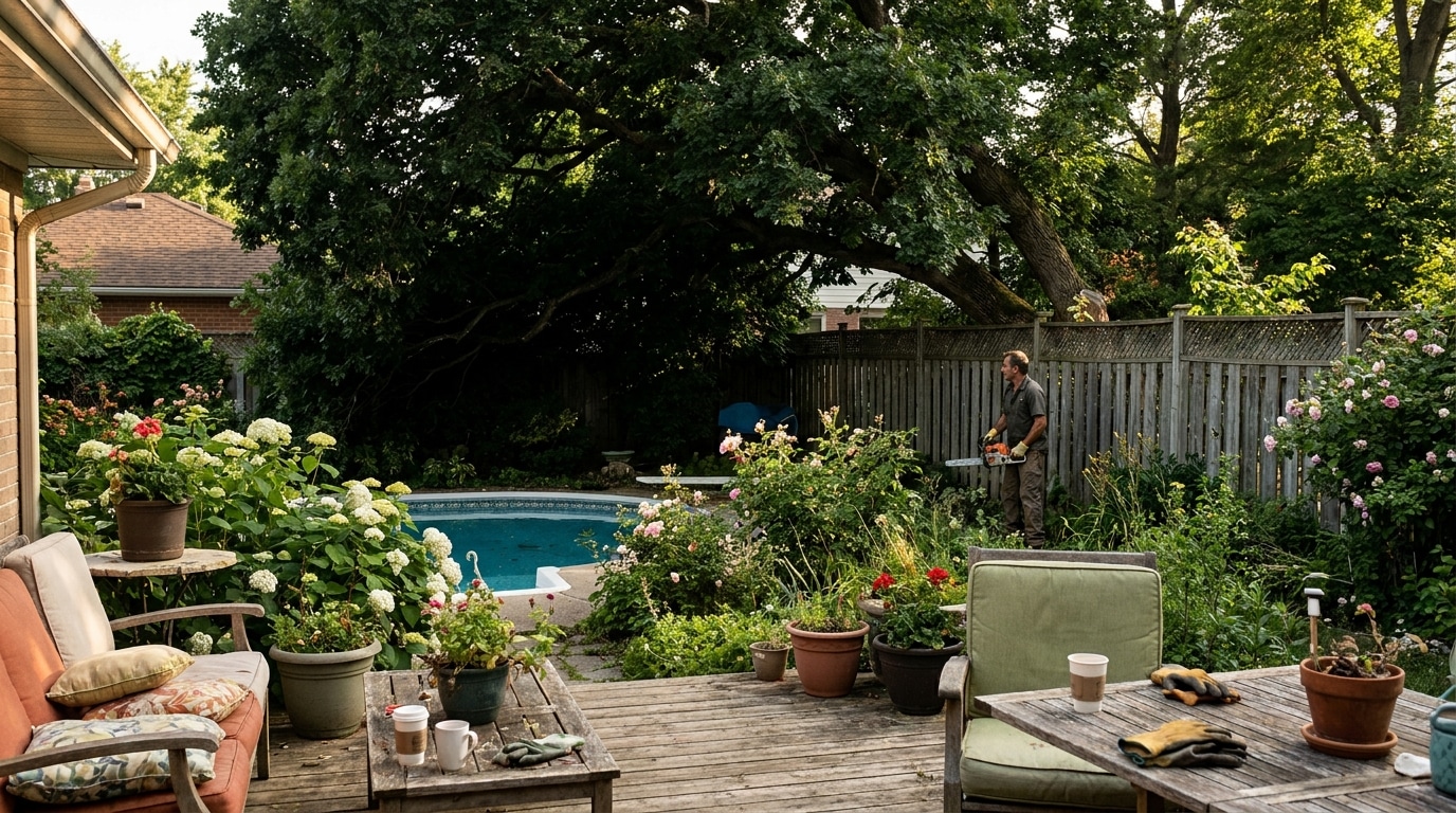 Mon Voisin Refusait De Tailler Larbre Qui Plongeait Ma Piscine Dans Lombre Quand Il A Lu Ce Que Dit Le Code Civil Il A Sorti Sa Tronconneuse Dans La Semaine Featured
