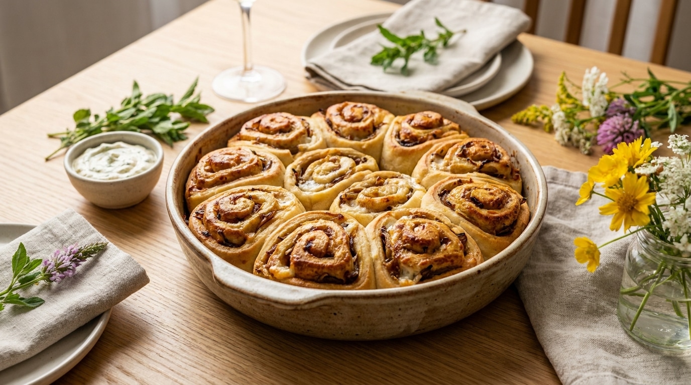 Tres Tres Tres Gourmands Ces Roules Brioches Envoutent Laperitif Avec Leurs Oignons Caramelises Fondants Featured