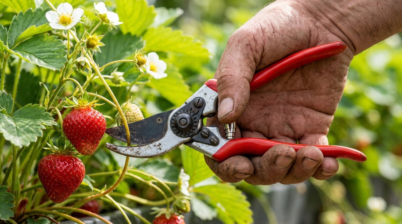 Vos Fraisiers Sepuisent Avec La Canicule Cette Tige Qui Pompe Toute Leur Eau Doit Etre Coupee De Toute Urgence Featured