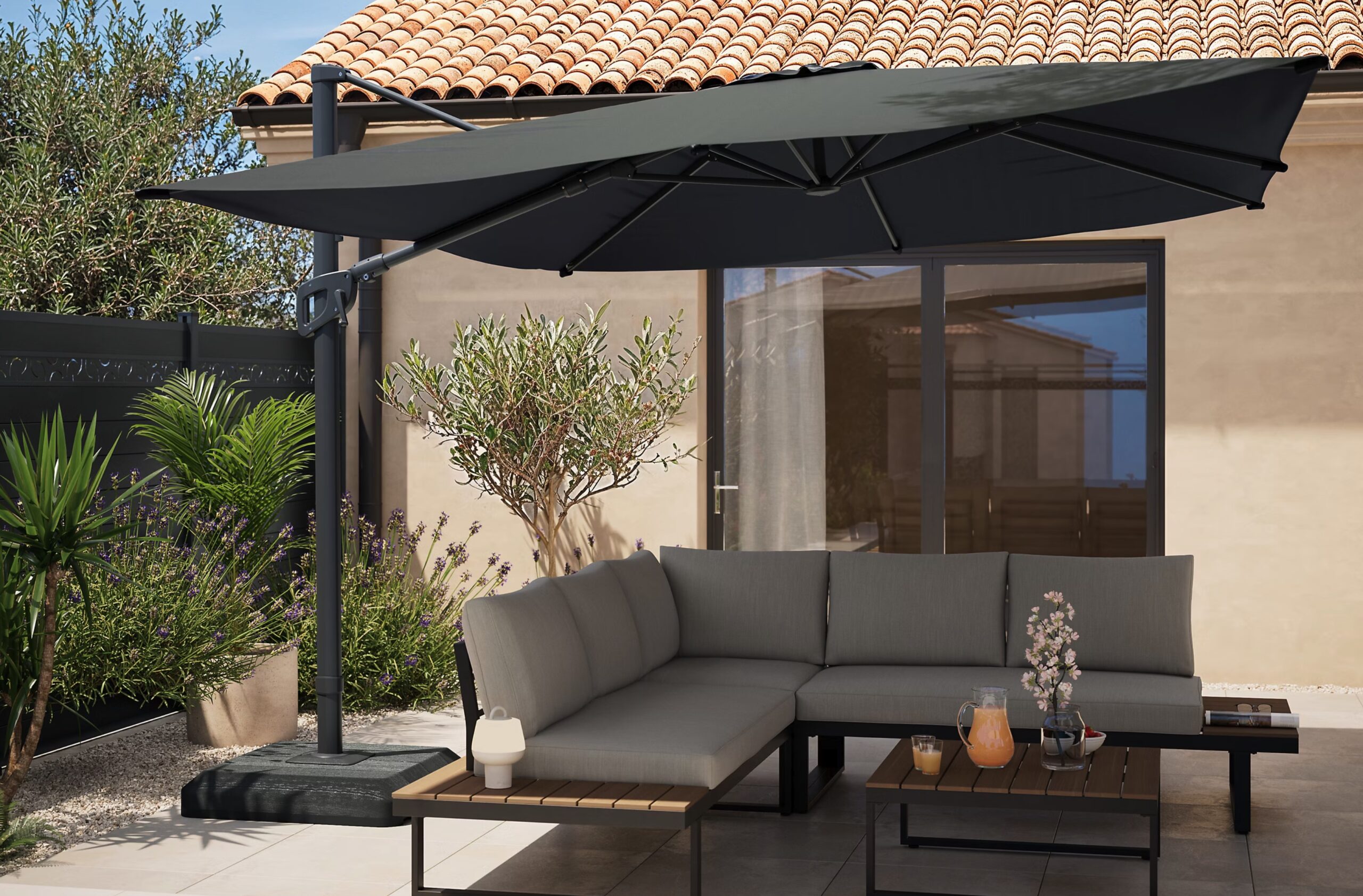 Votre Parasol Fixe Ne Couvre Quune Moitie De Table Ce Deporte 3x4 M A 60 E Change Tout Chez Castorama Featured