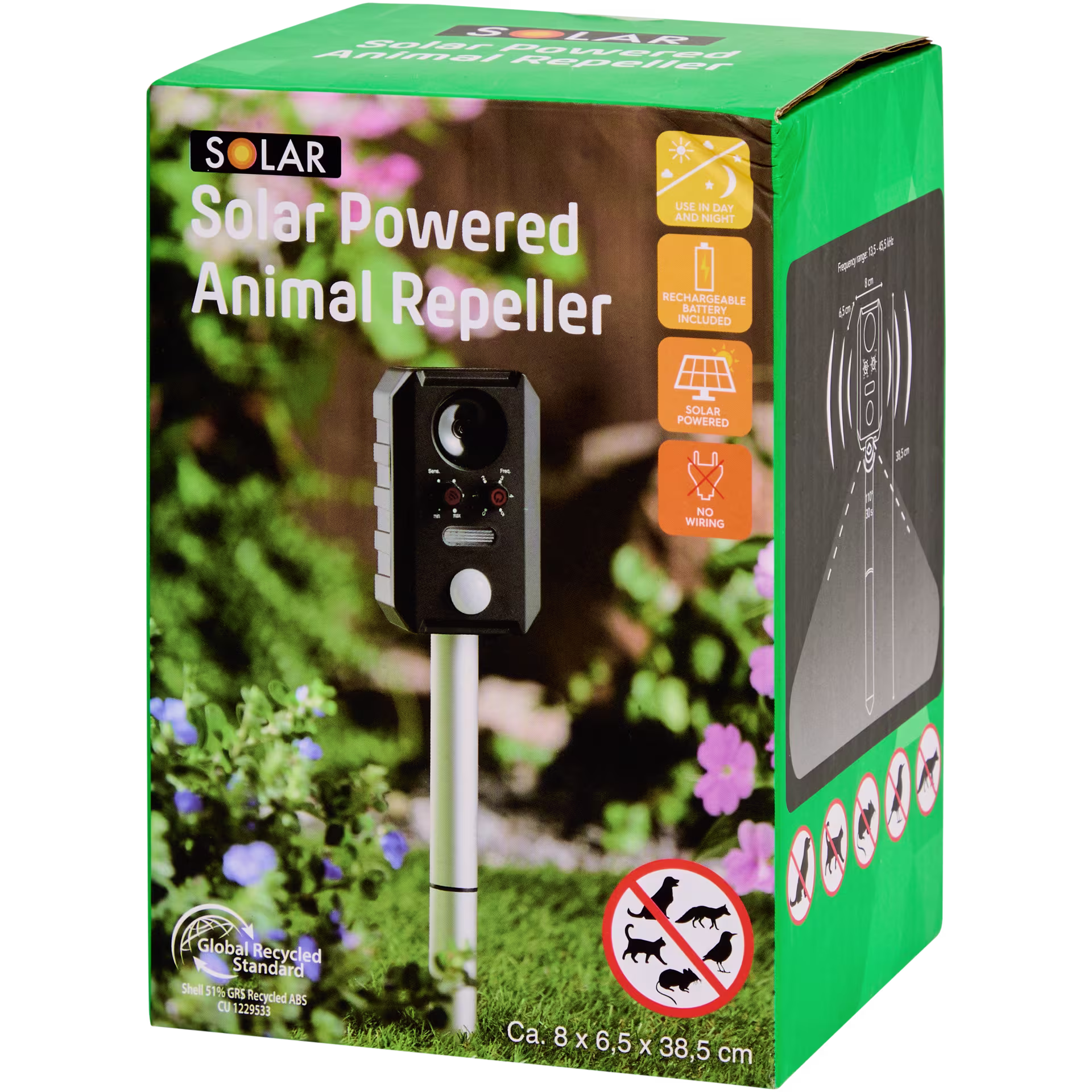 Un appareil à ultrasons totalement autonome qui protège le jardin de jour comme de nuit