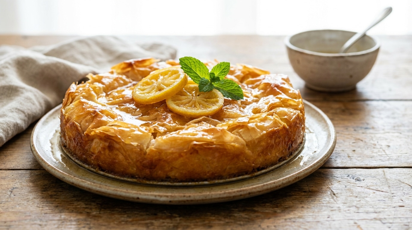 Cest Le Gateau Le Plus Fondant Que Jai Mange La Portokalopita Au Citron Ne Contient Pourtant Pas Un Gramme De Farine Featured
