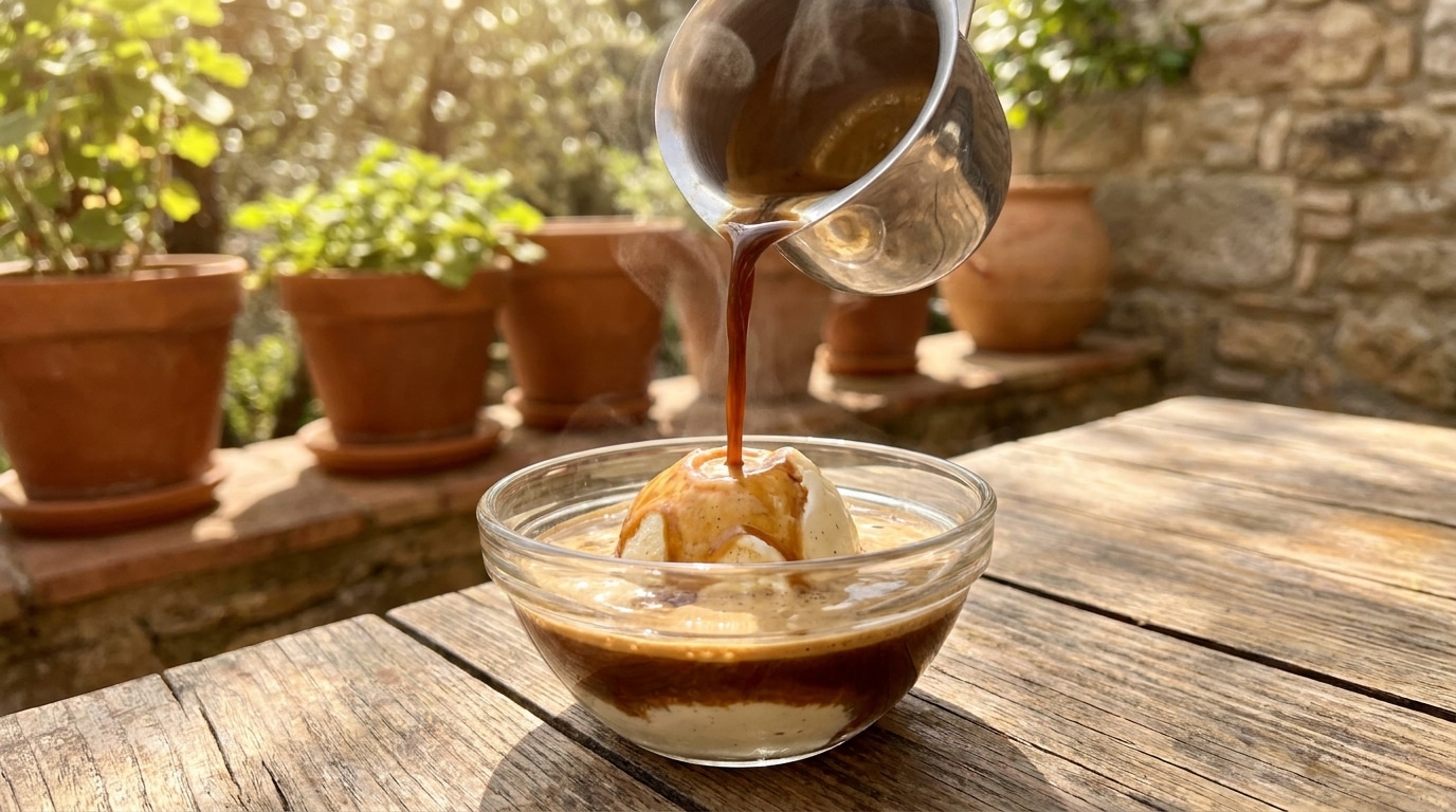Fini Les Desserts Dete Qui Prennent Des Heures Les Italiens Terminent Leurs Repas Avec Un Cafe Verse Sur Une Glace Et Cest Divin Featured