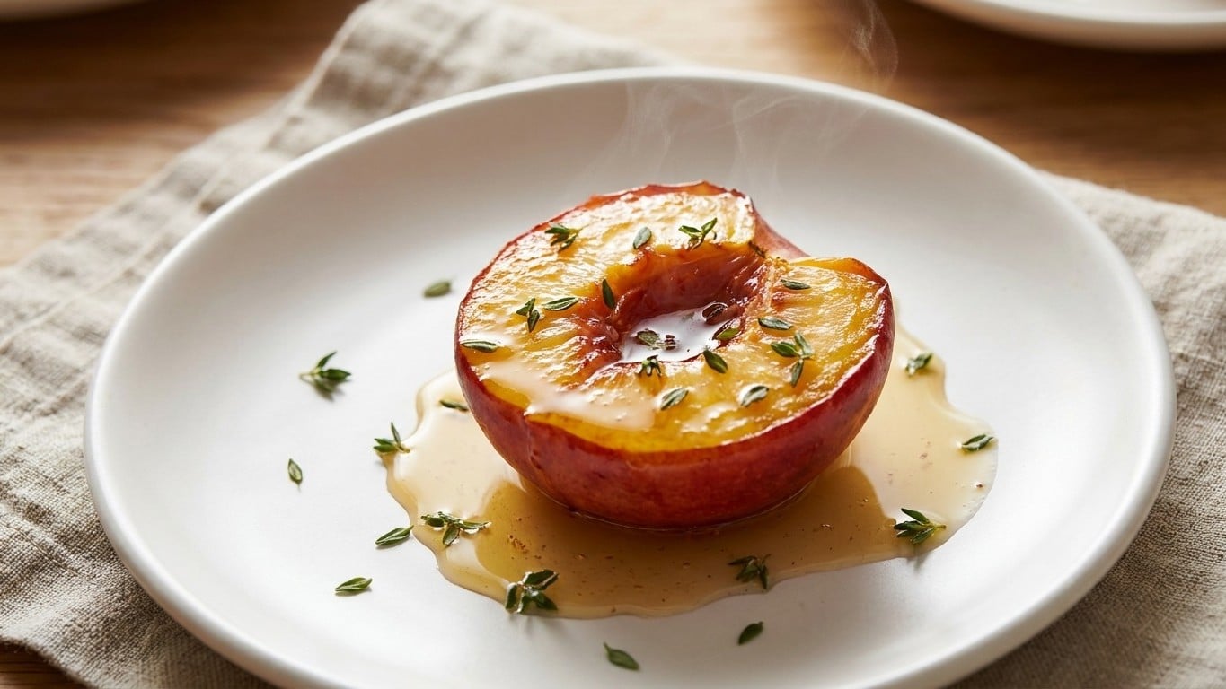 J'ai enfourné mes nectarines 20 minutes avec un peu de miel et du thym juste pour tester : mes invités ont cru que je les ...