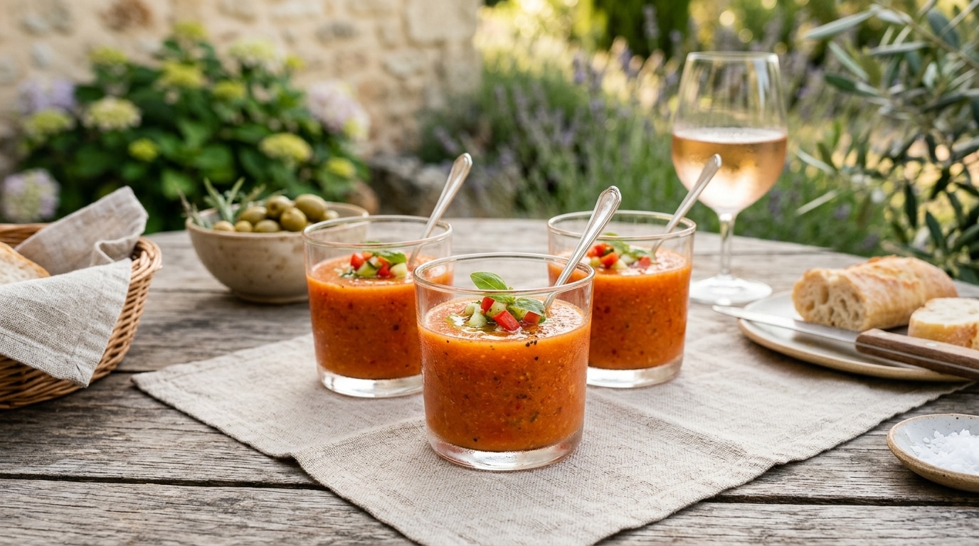 Jai Demande A Un Chef Ce Quil Mettait Dans Son Gaspacho Pour Quil Soit Si Bon On Avait Les Memes Ingredients Mais Une Etape Differente Featured