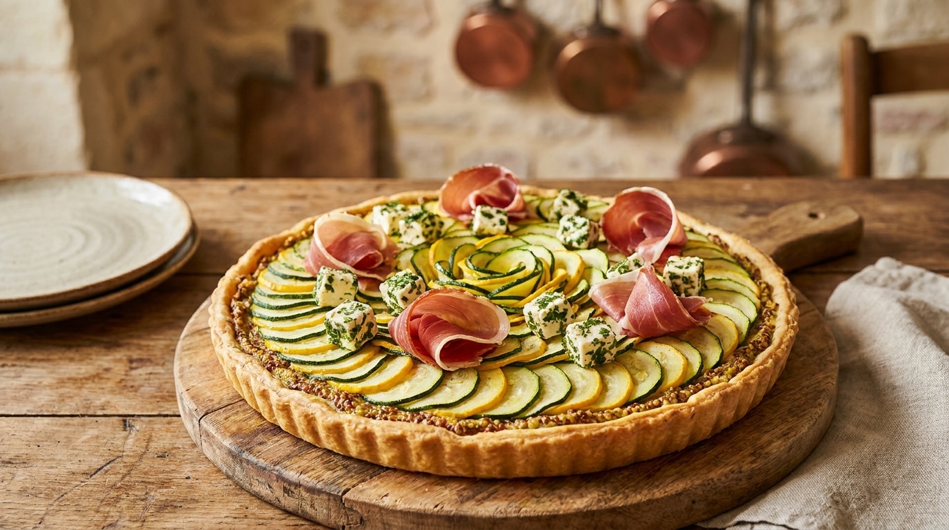 Jai Etale Une Cuillere De Moutarde Sur Les Courgettes En Rosace Avant De Poser La Pate Au Demoulage Plus Personne Ne Parlait Featured