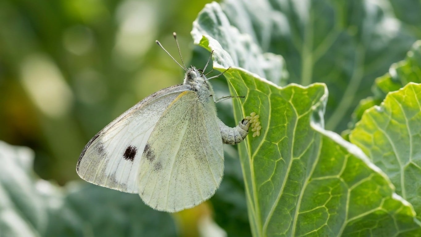 J’ai posé mon filet anti-insectes sur mes choux dès que j’ai vu les papillons blancs : quand j’ai soulevé la maille trois ...