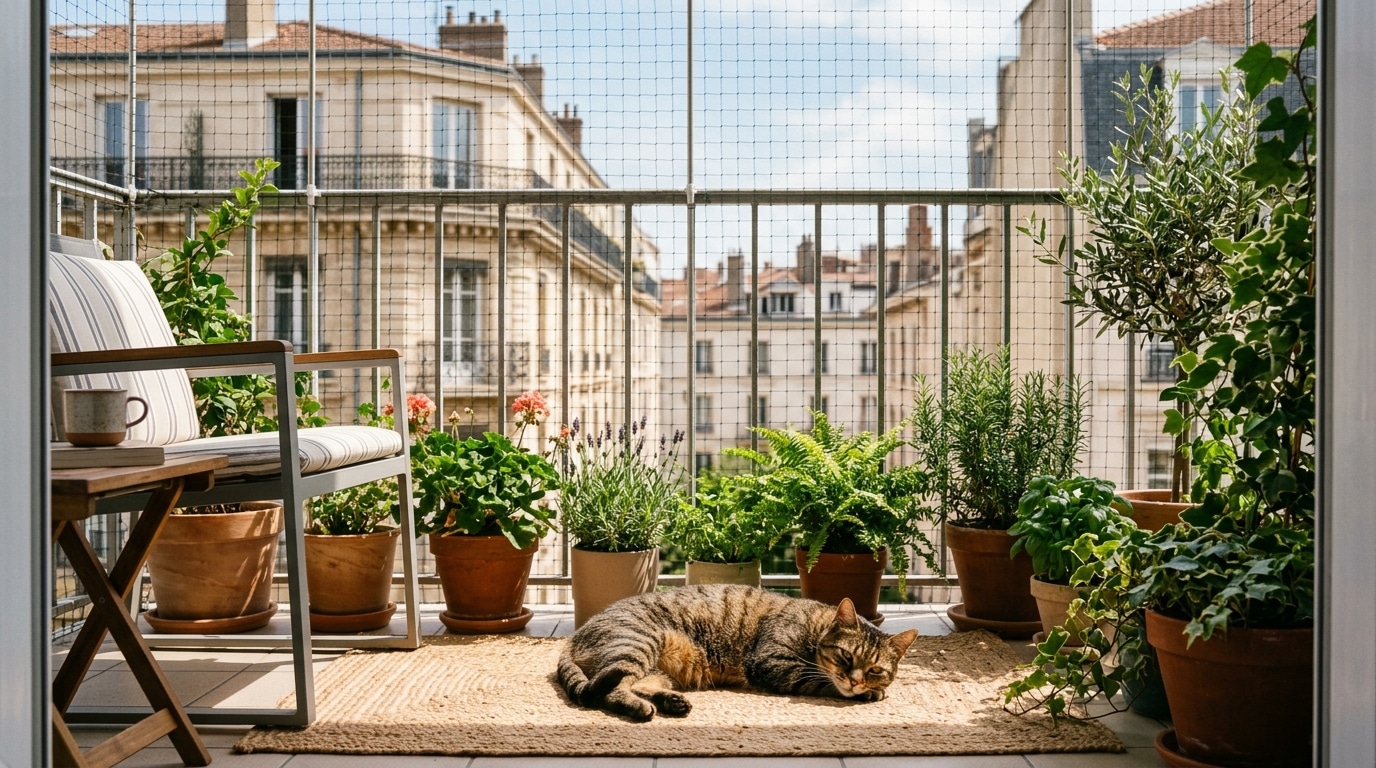 Jai Securise Mon Balcon Pour 40 E En Un Apres Midi Mon Chat Y Passe Desormais Ses Journees Sans Aucun Risque Featured