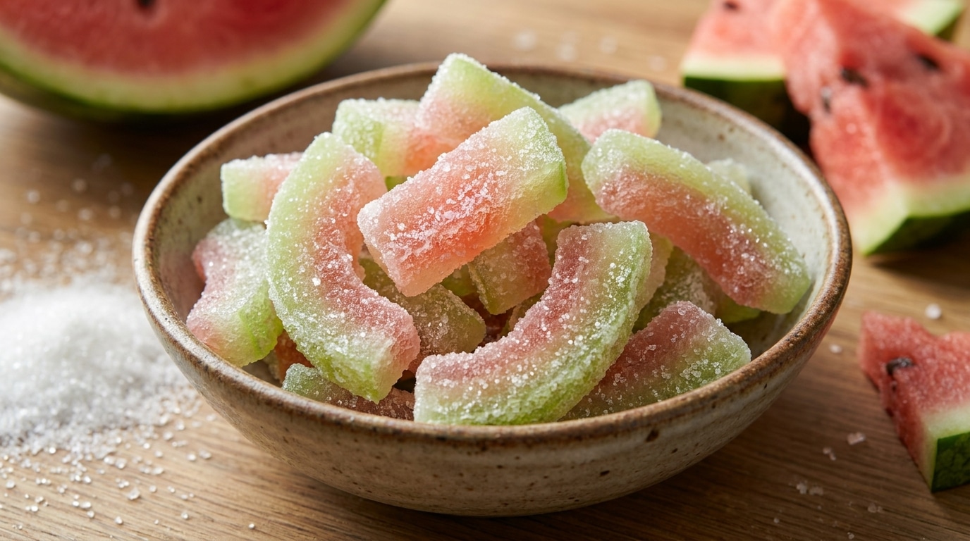 Jai Teste Les Bonbons Decorce De Pasteque Par Curiosite Mes Petits Enfants Ont Vide Le Bocal En Un Apres Midi Featured