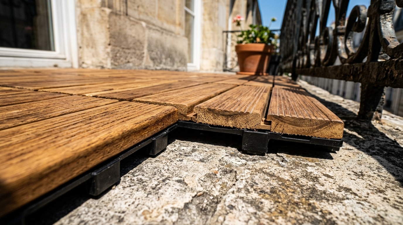 Je Pensais Devoir Refaire Toute La Dalle De Mon Balcon Un Vendeur De Bricolage Ma Montre Ce Qui Se Pose En Une Heure Sans Perceuse Featured