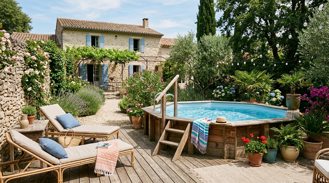 Je Trouvais Ma Piscine Hors Sol Triste A Mourir Une Decoratrice Ma Montre Ce Qui Manquait Autour Pour Quon Se Croie En Vacances Featured