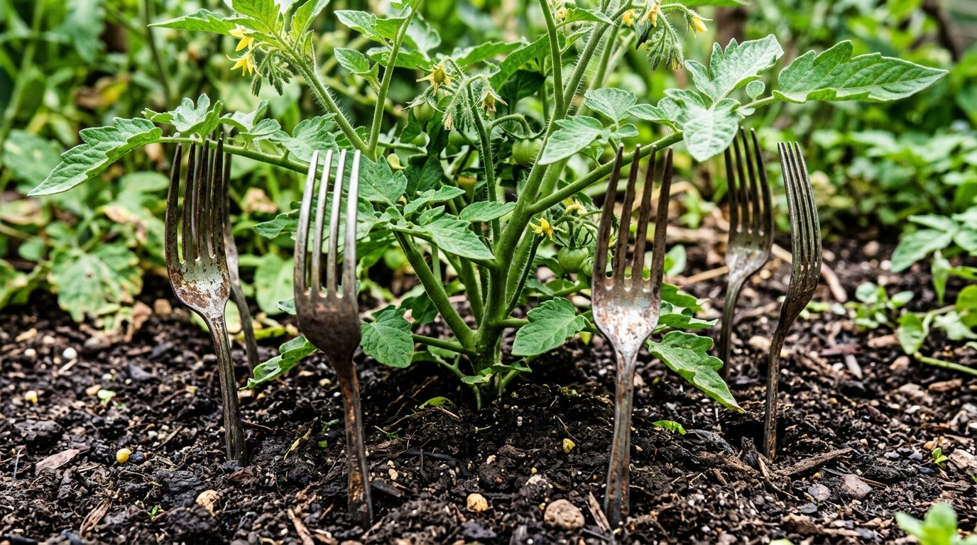 Les Anciens Plantaient Toujours Des Fourchettes Dans Leur Potager Ils Savaient Ce Que Ce Geste Empechait La Nuit Featured