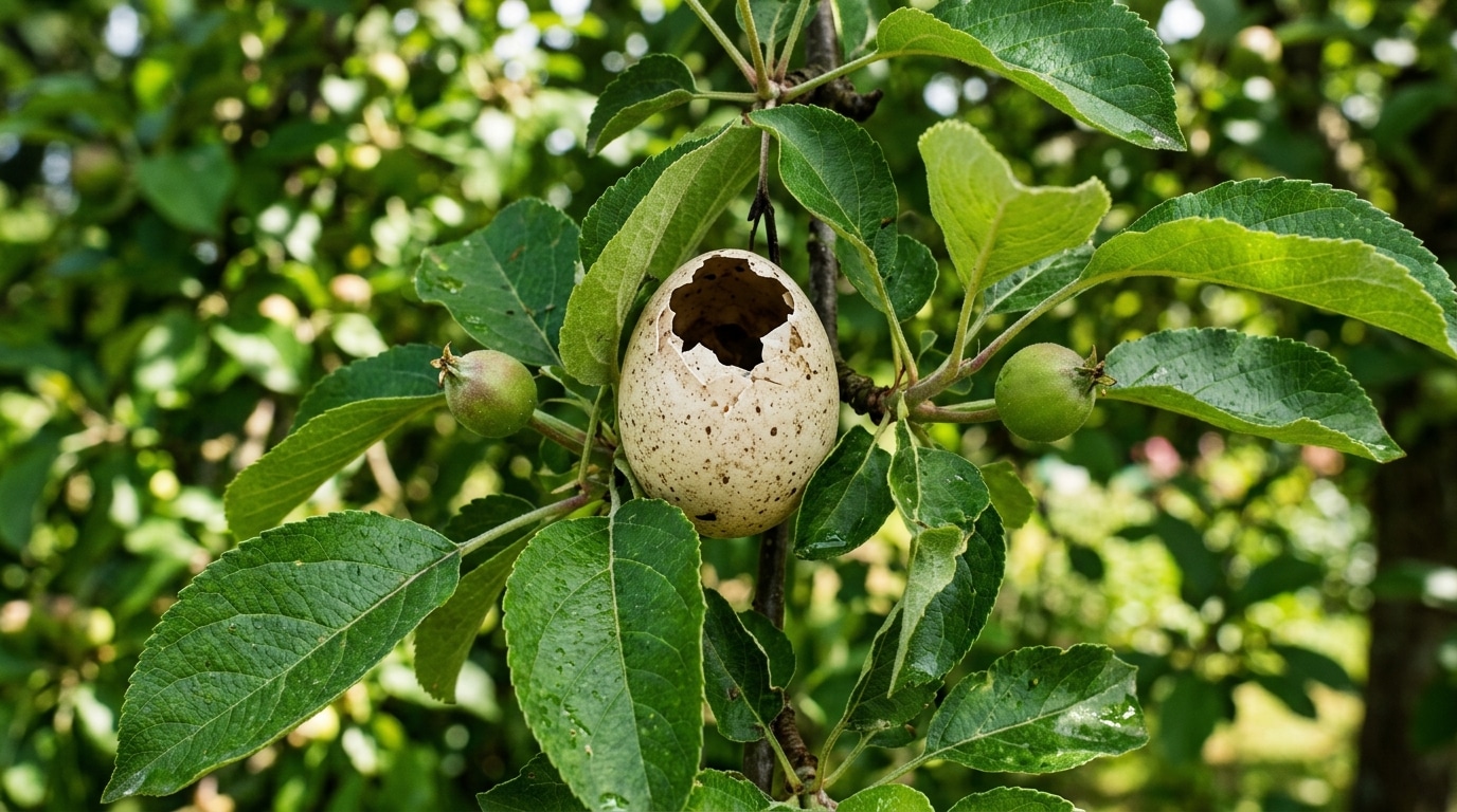 Pourquoi De Plus En Plus De Jardiniers Suspendent Des Coquilles Doeufs Dans Les Branches De Leur Pommier En Juillet Featured