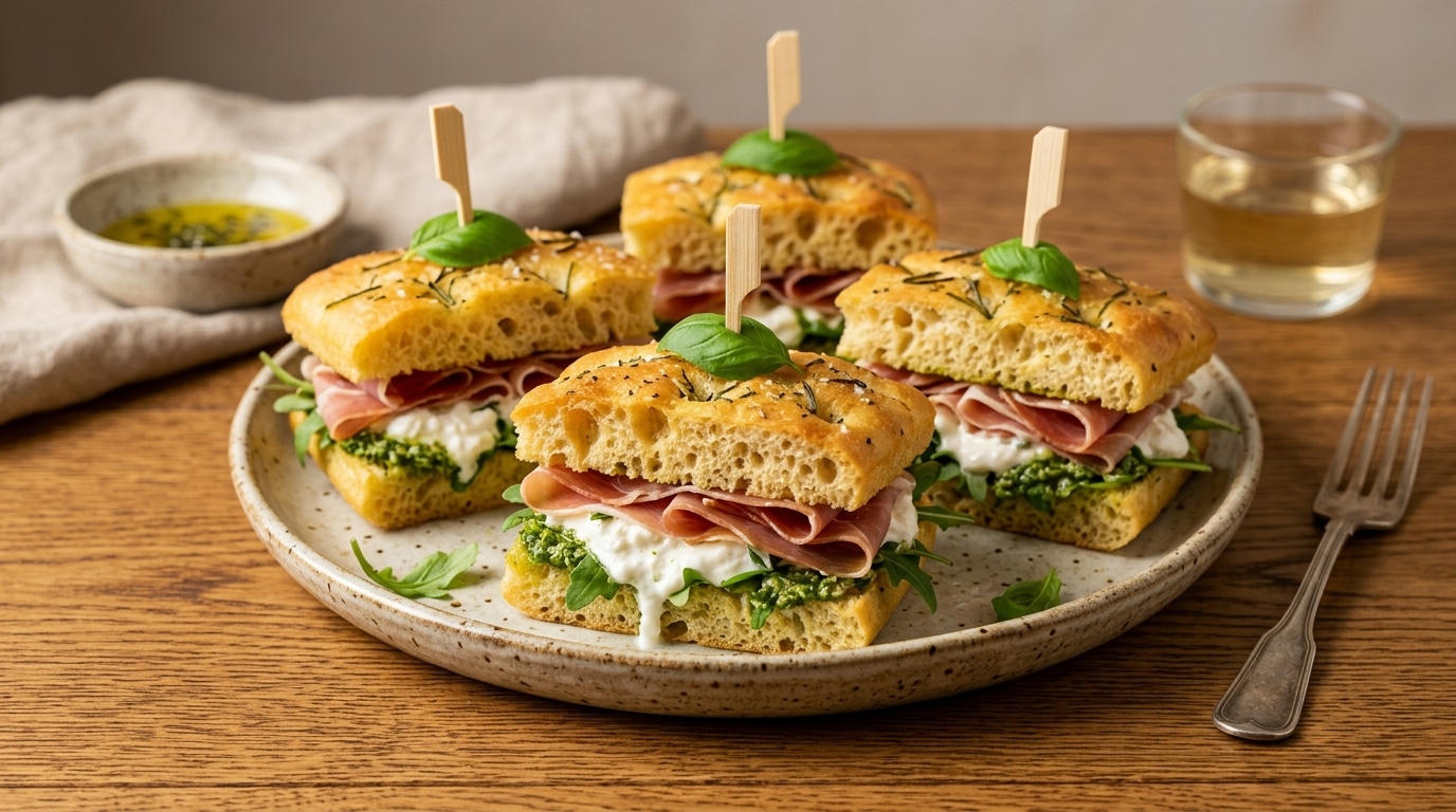 Vert Blanc Rouge Ces Mini Sandwiches De Focaccia Aux Couleurs De Litalie Disparaissent Avant Meme Le Premier Verre Featured