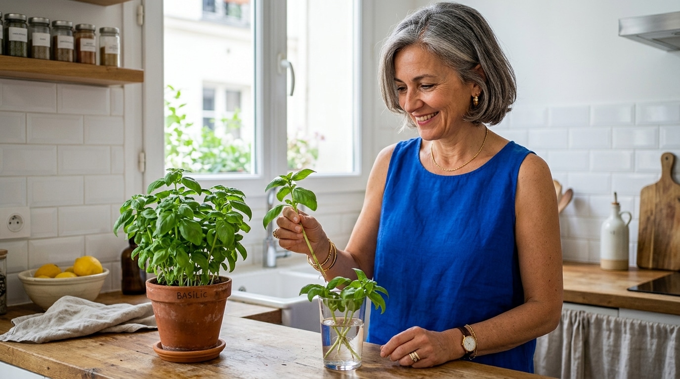 Vous Jetez Ce Dechet De Cuisine Tous Les Jours Savez Vous Quun Simple Verre Deau Le Transforme En Plant De Basilic Gratuit Featured
